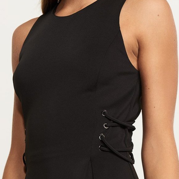 DYNAMITE Fit-And-Flare Lace Up Dress BNWT! Sz XS - Picture 4 of 5